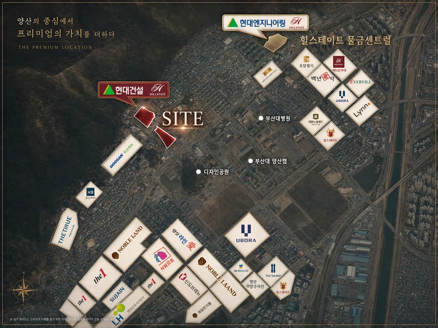 힐스테이트 양산 더 스카이 입지 안내 이미지