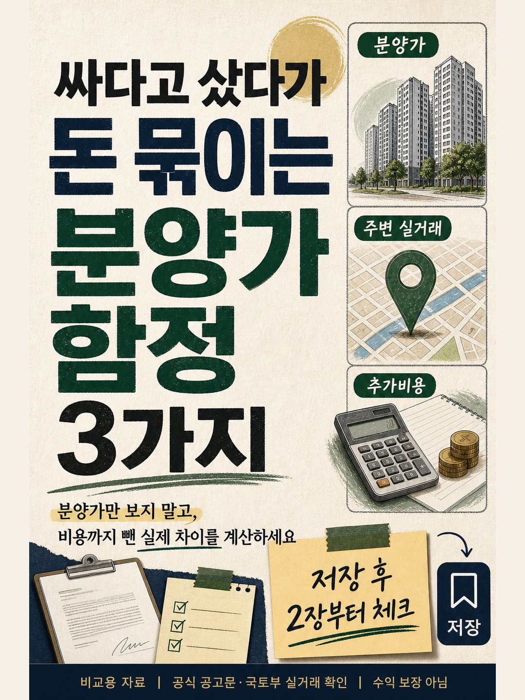 싸다고 샀다가 돈 묶이는 분양가 함정 3가지